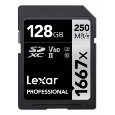 LEXAR SD 128 GB Pro 1667X SDXC UHS-II U3 [V60] W90 - V60 - SD