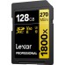 Lexar SD 128 GB Pro 1800x SDXC U3 (V60)UHS-II W180 - V60 - SD