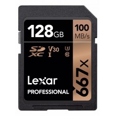 Lexar SD 128 GB Professional 667x 100 MB/S V30 - V30 - SD