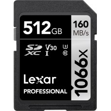 Lexar SD 512 GB Professional 1066x U3 (V30) - V30 - SD