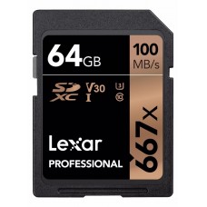 Lexar SD  64 GB Professional 667x 100 MB/S V30 - V30 - SD