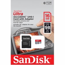 SANDISK MicroSDHC Ultra 16GB 98MB/s UHS-I Adapt