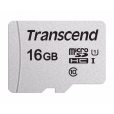 TRANSCEND Micro SD 16 GB Silver 300S V30 w/adap