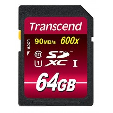 Transcend SD  64GB Class 10 600x Write 45 MB/s.